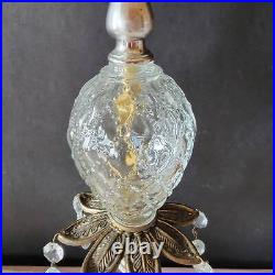 Vintage Scales of Justice, Brass Crystal Drop Glass Necklace Holder, Marble Base