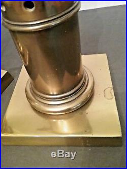 Vintage Solid Brass Candle Holder Hurricane Lamp Lot of 2