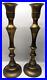 Vintage Solid Brass Pair Of 2 Candlesticks Candle Holders LARGE 24.5 x 8 India