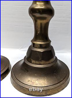 Vintage Solid Brass Pair Of 2 Candlesticks Candle Holders LARGE 24.5 x 8 India