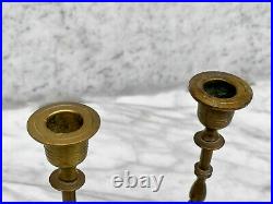Vintage Traditional Victorian Brass Candlestick Holders a Pair