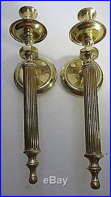 Vintage Twisted Pair Brass Sconces Made in India Candle Holder