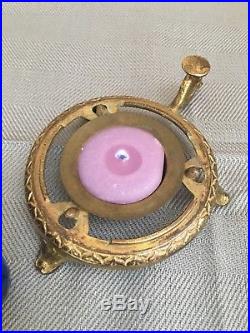 Vintage Victorian Brass Jeweled Fairy Finger Lamp Candle Holder A2