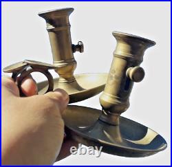 Vintage candle holder brass Hand held Candlestick Holder Table Candlelight Stand