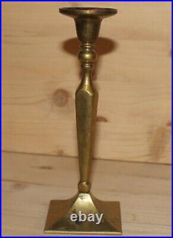 Vintage hand crafted brass candle holder candlestick