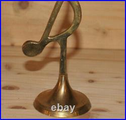 Vintage hand crafted brass candlestick figurine