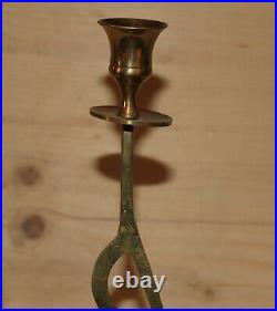 Vintage hand crafted brass candlestick figurine