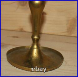 Vintage hand crafted bronze candlestick candle holder