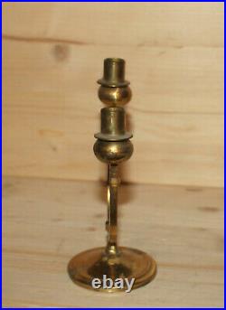 Vintage hand made brass candelabra candle holder