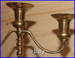 Vintage hand made brass candle holder candelabra