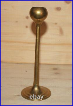 Vintage hand made brass candle holder candlestick