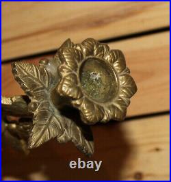 Vintage hand made ornate floral brass candlestick