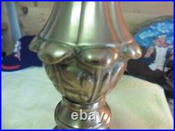 Vintage large Candlestick Candle holder Solid Brass 4lbs Heavy Floral