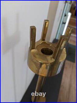 Vintage mondernist brass candlesticks style of pierre forsell for skultana