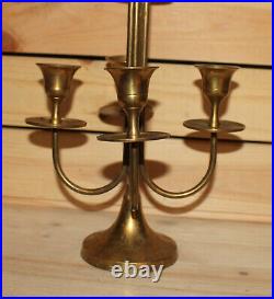 Vintage ornate brass candle holder candelabra