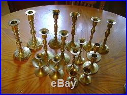 Vintage to Brass Candlestick Holders Mixed Lot of 88 Wedding Craft Decor