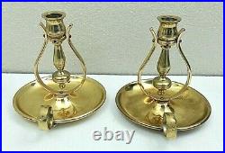 Virginia Metalcrafters Brass Candle Holders Sconces Mystic Seaport Ship Gimbals