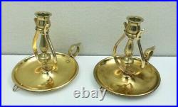 Virginia Metalcrafters Brass Candle Holders Sconces Mystic Seaport Ship Gimbals