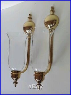 Virginia Metalcrafters Harvin Brass Wall Sconces Colonial Williamsburg #2011