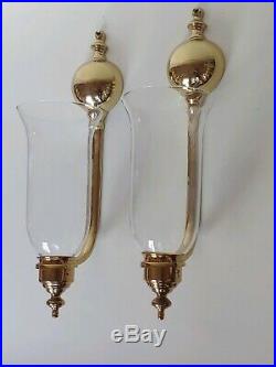 Virginia Metalcrafters Harvin Brass Wall Sconces Colonial Williamsburg #2011