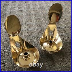 Virginia Metalcrafters Nimrod Hall Brass Candlestick Candle Holders (Pair)