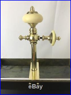 Vtg Chapman French Bouillotte Lamp Electric, Candelabra Candle Holder Desk Table