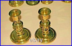 Vtg Mixed Lot 21 BRASS Candlestick Holders Candles Some Va Metalcrafters