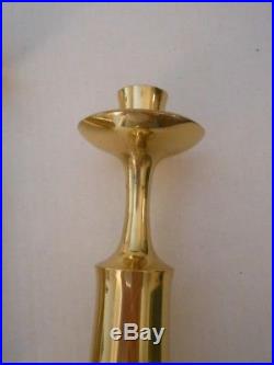 Vtg Signed Pair Dansk Quistgaard Bronze Brass Candle Holders JHQ Mid Century MCM