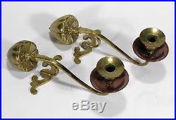 W. A. S. Benson pair Candleholders Brass English Arts & Crafts Aesthetic Movement