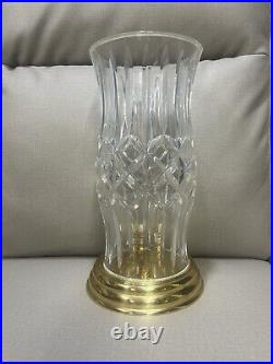 Waterford Crystal Prescott Hurricane Brass Candle Holders 12 Rare