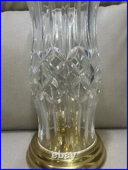 Waterford Crystal Prescott Hurricane Brass Candle Holders 12 Rare