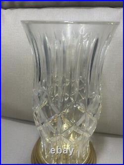 Waterford Crystal Prescott Hurricane Brass Candle Holders 12 Rare