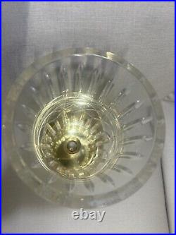 Waterford Crystal Prescott Hurricane Brass Candle Holders 12 Rare