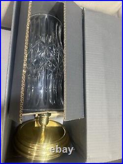 Waterford Crystal Prescott Hurricane Brass Candle Holders 12 Rare