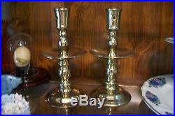 (lqqk) Antique Near Pair 16th/17th Century Brass Candle Holder/candlestick